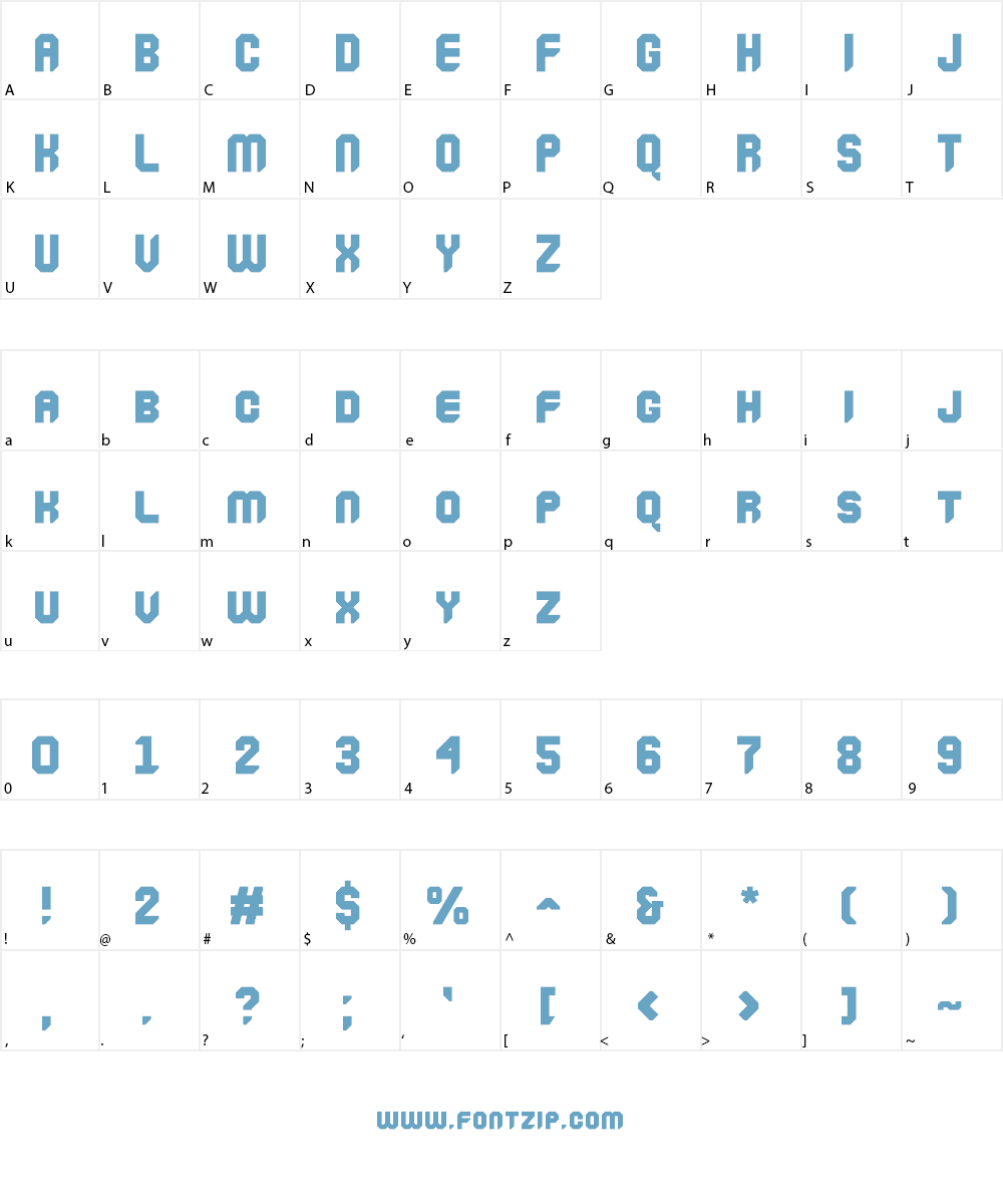Commander Edge Font Character